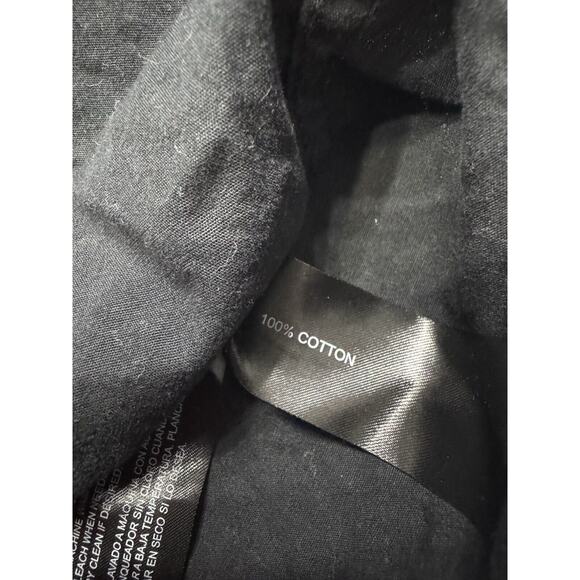 Denim & Flower Button-Up Shirt Men's Size L Black With Dots Long Sleeve Cotton - Picture 3 of 5